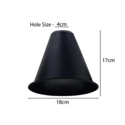 Ledsone Pack Of 2 Black Cone Pendant Light Shade Retro Easy Fit 18Cm Ceiling Lampshade For Bedroom Kitchen Dining Room - thumbnail 3