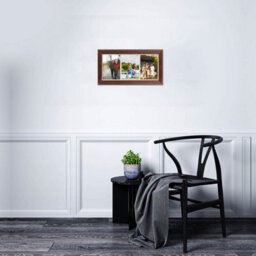 AK Frames 16X8 Rose Wood Classic Multi Photo Frame With Ivory Mount - Holds 3 Apertures (3X) 7X5 Photos - thumbnail 3
