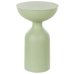 Beliani Set Of 2 Light-Green Iron Round Top Side Tables - Compact, Matte Finish, No Assembly - thumbnail 3
