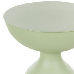 Beliani Set Of 2 Light-Green Iron Round Top Side Tables - Compact, Matte Finish, No Assembly - thumbnail 6