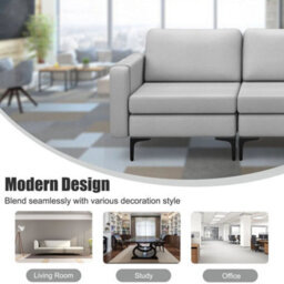 Modern 3-Seat Sofa Upholstered Modular Sofa Couch W/ Usb Charging Ports - thumbnail 5