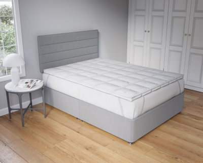 10Cm Extra Thick Microfibre Soft Touch 4 Inch Mattress Topper - image 1