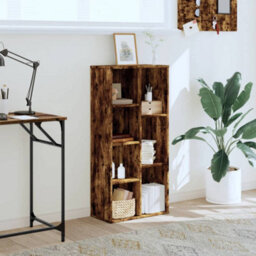 Berkfield Durable Bookcase Smoked Oak 50X25X105 Cm Engineered Wood - thumbnail 3