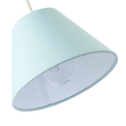Happy Homewares Traditional 8 Inch Duck Egg Blue Cotton Fabric Coolie Lamp Shade - thumbnail 5