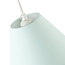 Happy Homewares Traditional 8 Inch Duck Egg Blue Cotton Fabric Coolie Lamp Shade - thumbnail 4