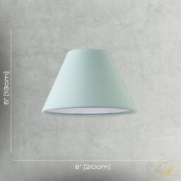 Happy Homewares Traditional 8 Inch Duck Egg Blue Cotton Fabric Coolie Lamp Shade - thumbnail 7