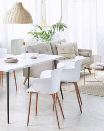 Beliani Set Of 2 Dining Chairs Sumkley White - thumbnail 2
