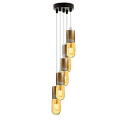 Modern 5-Light Gold Industrial Pendant Light  Adjustable E27 Cluster Ceiling Lamp For Kitchen, Dining & Living Room - thumbnail 7