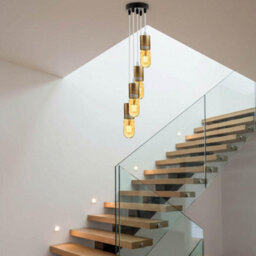 Modern 5-Light Gold Industrial Pendant Light  Adjustable E27 Cluster Ceiling Lamp For Kitchen, Dining & Living Room - thumbnail 5