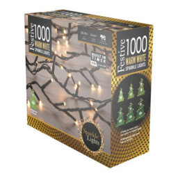 Festive Indoor & Outdoor 7Ft Christmas Tree Lights 1000 Warm White Leds - thumbnail 6