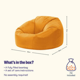Icon Classic Indoor Outdoor Bean Bag Chair Yellow - thumbnail 6
