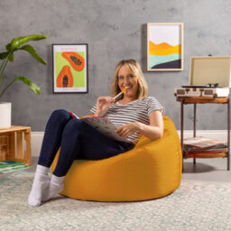 Icon Classic Indoor Outdoor Bean Bag Chair Yellow - thumbnail 2