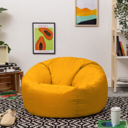 Icon Classic Indoor Outdoor Bean Bag Chair Yellow - thumbnail 3