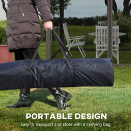 Outsunny Garden Folding Tent Heavy Duty Pop Up Gazebo For Party Light Grey - thumbnail 5