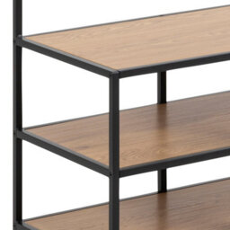 Furniture To Go Seaford Clothes Rack With 3 Shelves In Black And Oak - thumbnail 7