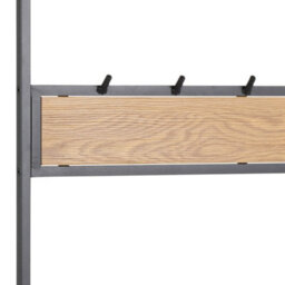 Furniture To Go Seaford Clothes Rack With 3 Shelves In Black And Oak - thumbnail 6