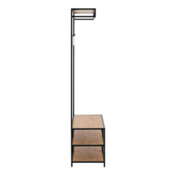 Furniture To Go Seaford Clothes Rack With 3 Shelves In Black And Oak - thumbnail 3