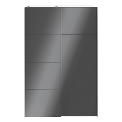 GoodHome Atomia White & Anthracite Particle Board Wardrobe (H)2250mm (W)1500mm (D)655mm - image 1