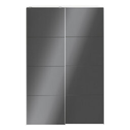 GoodHome Atomia White & Anthracite Particle Board Wardrobe (H)2250mm (W)1500mm (D)655mm - thumbnail 1