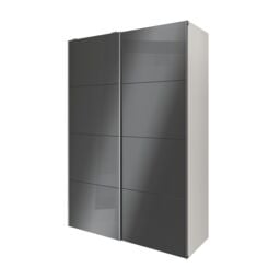 GoodHome Atomia White & Anthracite Particle Board Wardrobe (H)2250mm (W)1500mm (D)655mm - thumbnail 2