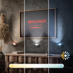 Briloner 2 X Led Wall Light Rechargeable Reading Lamp Magnet Adjustable Spotlight Black - thumbnail 4