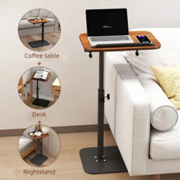 C-Shaped Compact Sofa Side End Table Coffee Laptop Table Living Room Bedroom - thumbnail 3