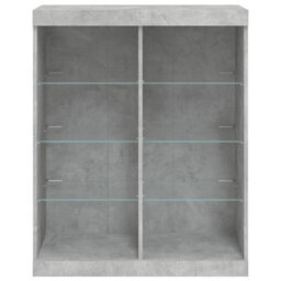Berkfield Sideboard With Led Lights Concrete Grey 81X37X100 Cm - thumbnail 6