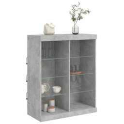 Berkfield Sideboard With Led Lights Concrete Grey 81X37X100 Cm - thumbnail 5
