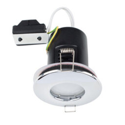Valuelights Downlight Fire Rated Ip65 Chrome Ceiling Light Fitting 6 Pack With Warm White Bulbs - thumbnail 3