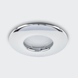 Valuelights Downlight Fire Rated Ip65 Chrome Ceiling Light Fitting 6 Pack With Warm White Bulbs - thumbnail 4