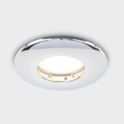 Valuelights Downlight Fire Rated Ip65 Chrome Ceiling Light Fitting 6 Pack With Warm White Bulbs - thumbnail 2