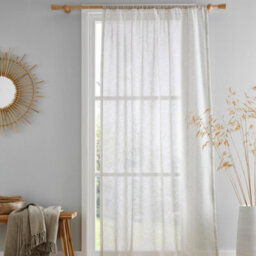 Drift Kayla Textured 100% Recycled Polyester Natural Voile Panel