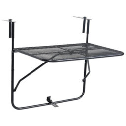 Vidaxl Balcony Table Black 60X40 Cm Steel - thumbnail 2