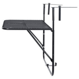 Vidaxl Balcony Table Black 60X40 Cm Steel - thumbnail 5