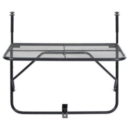 Vidaxl Balcony Table Black 60X40 Cm Steel - thumbnail 4