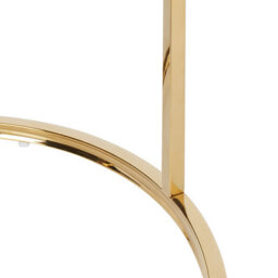 Beliani Glamour 2-Piece Nesting Tables Gold Stainless Steel Frame - Round Tempered Glass Tops, Hairpin Legs - thumbnail 7