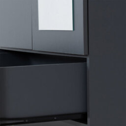 Seconique Dakota 2 Door 1 Drawer Mirrored Wardrobe - Dark Grey - thumbnail 8