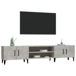 Walplus Tv Cabinet Concrete Grey 180X31.5X40 Cm Engineered Wood - thumbnail 4