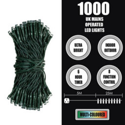 Christmas Lights 1000 Led 25M Xmas Tree Fairy - thumbnail 2