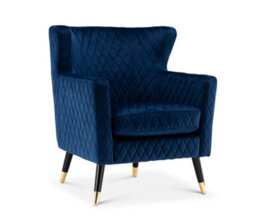 Velvet Blue Alessia Accent Chair - thumbnail 5