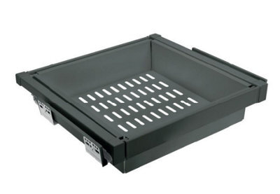 GTV Elite Metal Basket - Wardrobe Organiser - 600mm, Graphite - image 1
