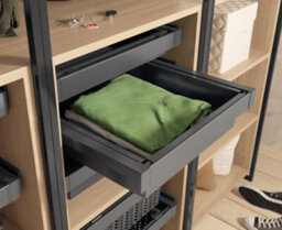 GTV Elite Metal Basket - Wardrobe Organiser - 600mm, Graphite - thumbnail 3