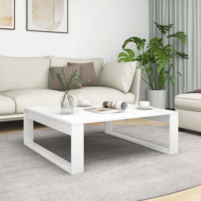 Vidaxl Coffee Table White 100X100X35 Cm Engineered Wood - image 1