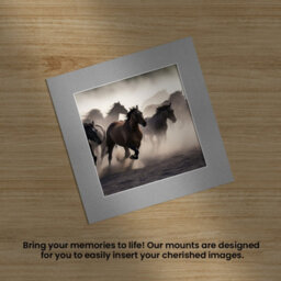 Ak Frames 5X5 Silver Picture Mounts To Fit 3.5X3.5 Aperture Size - Mount Board Only (No Frame Included) - thumbnail 5