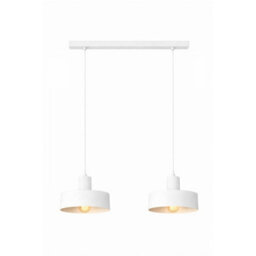 Luminosa Lighting Luminosa Velyo Bar Pendant Ceiling Light White 2X E27 - thumbnail 2