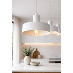 Luminosa Lighting Luminosa Velyo Bar Pendant Ceiling Light White 2X E27 - thumbnail 4