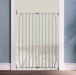 Safetots Extra Tall Eco Screw Fit Baby Gate, Grey, 100Cm - 110Cm, Extra Tall Gate 100Cm In Height, Stair Gate For Baby - thumbnail 2