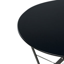 Wyld And Coco Summit Black Metal Folding 3-Piece Bistro Set With Slatted Seats - 2 Chairs And Square Table - thumbnail 9