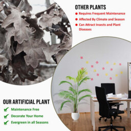 Crystals 4Ft Artificial Palm Tree Indoor Decorative Faux Plant - thumbnail 7