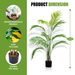 Crystals 4Ft Artificial Palm Tree Indoor Decorative Faux Plant - thumbnail 2